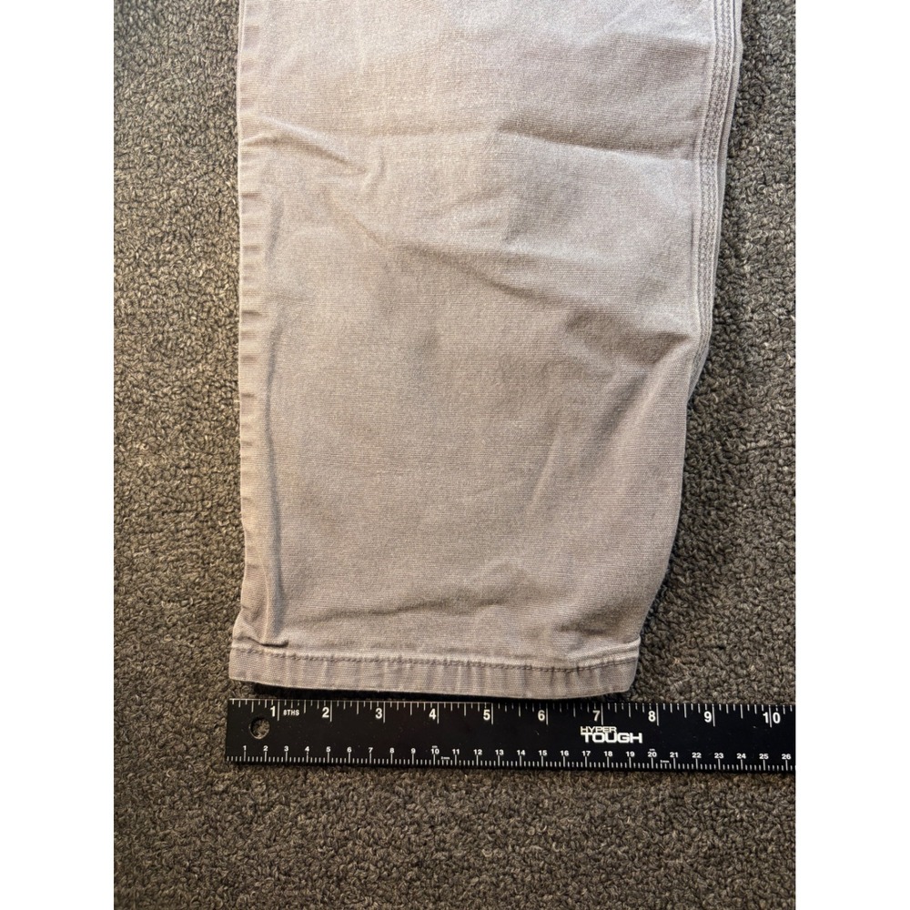Carhartt Mens Relaxed Fit Gray Canvas Work Pants Carpenter Trousers 40x32 - Picture 3 of 9